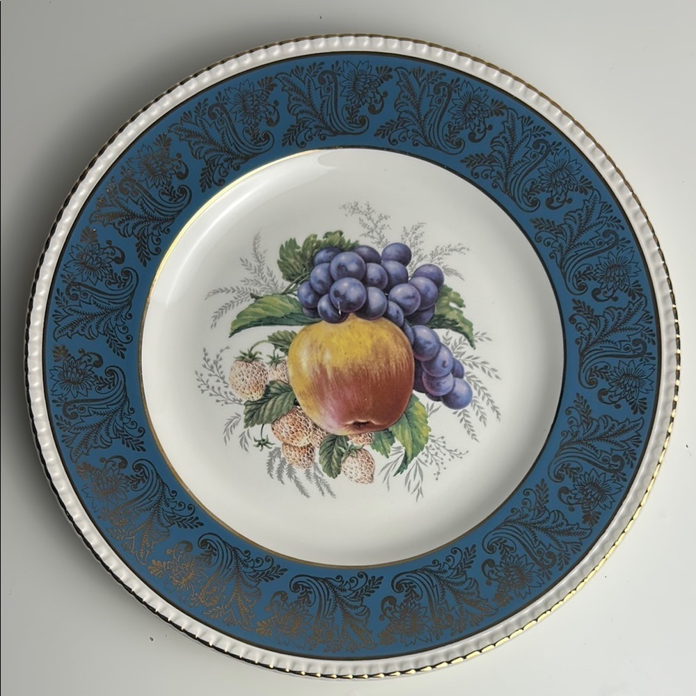 Dinnerware Royal Blue and Gold with Intricate Design Solian Ware Simpsons potter